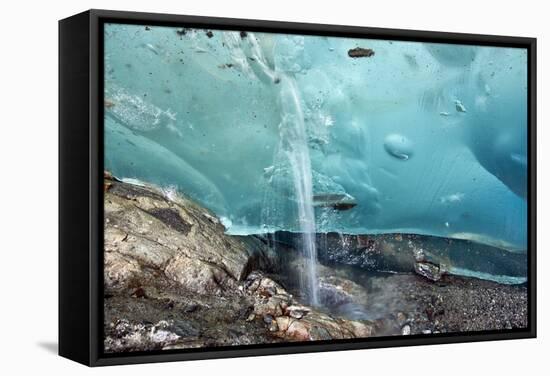 Glacial Cave, Switzerland-Dr. Juerg Alean-Framed Premier Image Canvas