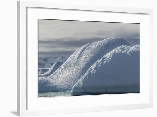 Glacial Iceberg Detail at Cuverville Island, Antarctica, Polar Regions-Michael Nolan-Framed Photographic Print