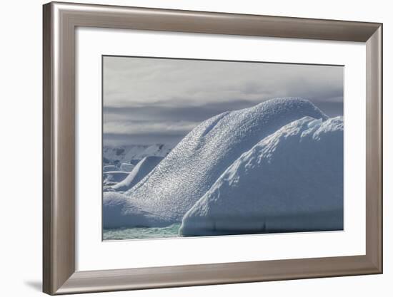 Glacial Iceberg Detail at Cuverville Island, Antarctica, Polar Regions-Michael Nolan-Framed Photographic Print