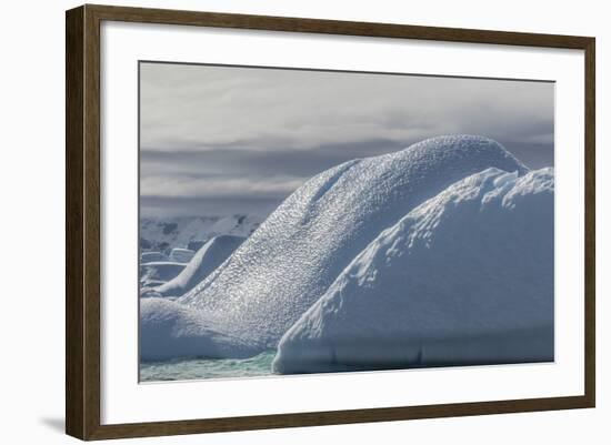 Glacial Iceberg Detail at Cuverville Island, Antarctica, Polar Regions-Michael Nolan-Framed Photographic Print