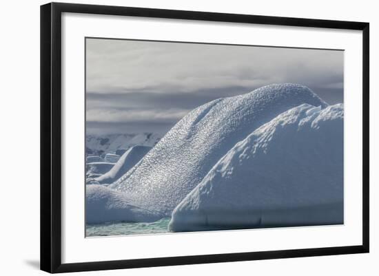 Glacial Iceberg Detail at Cuverville Island, Antarctica, Polar Regions-Michael Nolan-Framed Photographic Print