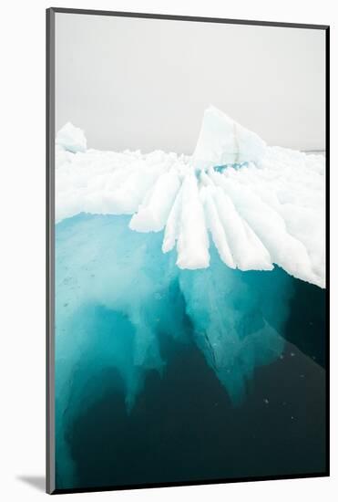 Glacial Iceberg Floating Along Coast, Spitsbergen, Svalbard, Norway-Steve Kazlowski-Mounted Photographic Print