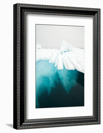Glacial Iceberg Floating Along Coast, Spitsbergen, Svalbard, Norway-Steve Kazlowski-Framed Photographic Print