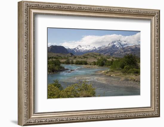 Glacial river at Estancia Cristina, Lago Argentino, El Calafate, Parque Nacional Los Glaciares, Pat-Stuart Black-Framed Photographic Print