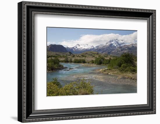 Glacial river at Estancia Cristina, Lago Argentino, El Calafate, Parque Nacional Los Glaciares, Pat-Stuart Black-Framed Photographic Print