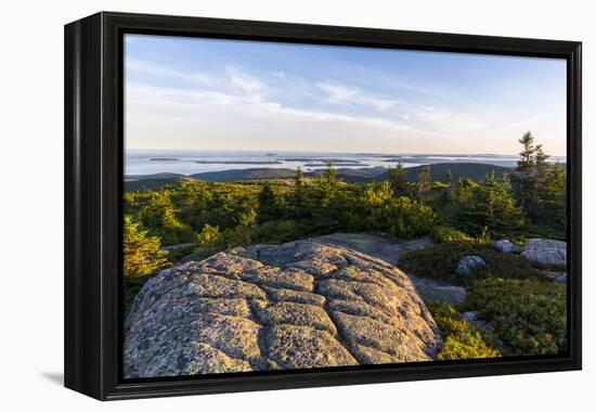 Glacial Striations , Maine's Acadia National Park-Jerry and Marcy Monkman-Framed Premier Image Canvas