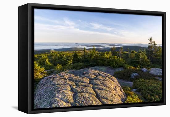 Glacial Striations , Maine's Acadia National Park-Jerry and Marcy Monkman-Framed Premier Image Canvas