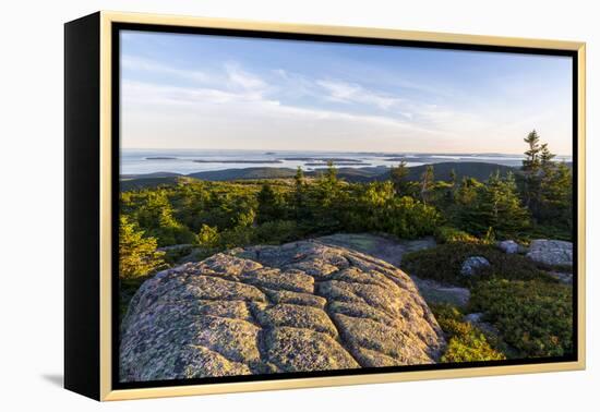 Glacial Striations , Maine's Acadia National Park-Jerry and Marcy Monkman-Framed Premier Image Canvas