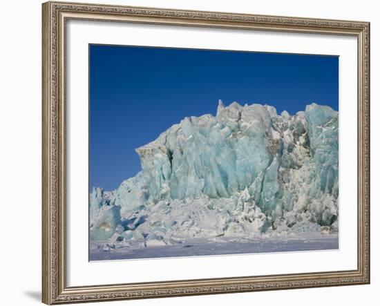 Glacier and Glacier Ice, Billefjord, Svalbard, Spitzbergen, Arctic, Norway, Scandinavia, Europe-Milse Thorsten-Framed Photographic Print