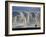 Glacier and Trekker from Summit at Uhuru Peak, Kilimanjaro National Park, Tanzania, Africa-David Poole-Framed Photographic Print