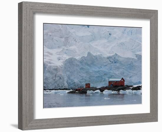 Glacier, Argentine Research Station, Paradise Bay, Antarctic Peninsula, Antarctica, Polar Regions-Thorsten Milse-Framed Photographic Print