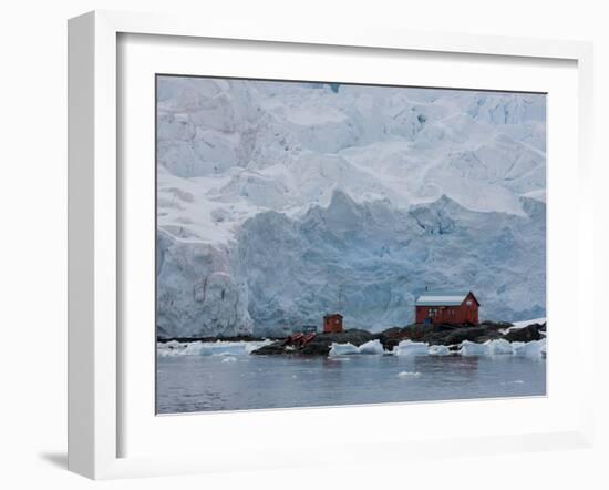 Glacier, Argentine Research Station, Paradise Bay, Antarctic Peninsula, Antarctica, Polar Regions-Thorsten Milse-Framed Photographic Print