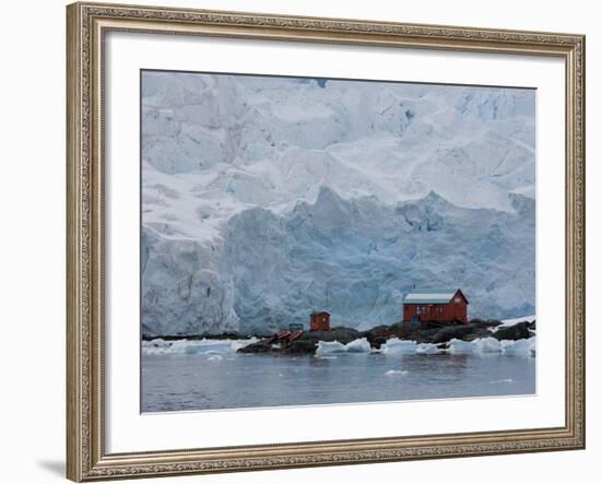 Glacier, Argentine Research Station, Paradise Bay, Antarctic Peninsula, Antarctica, Polar Regions-Thorsten Milse-Framed Photographic Print