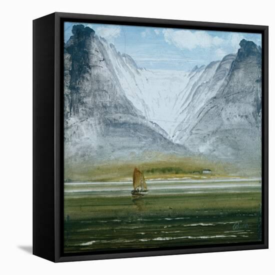 Glacier by Peder Balke-Harriet Backer-Framed Premier Image Canvas