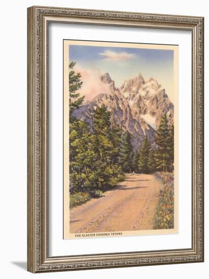 Glacier Covered Tetons, Wyoming-null-Framed Art Print