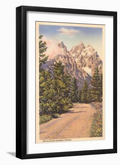 Glacier Covered Tetons, Wyoming-null-Framed Art Print