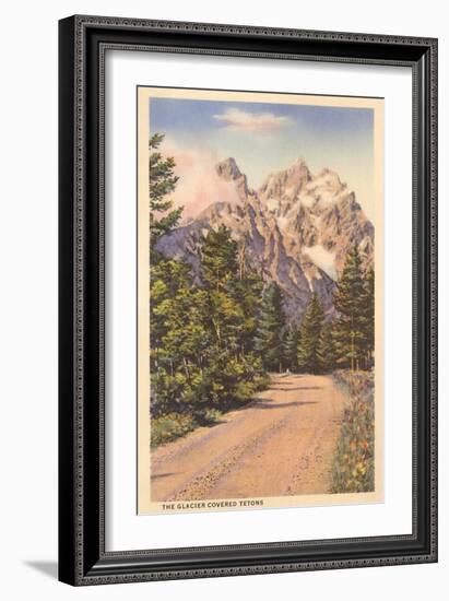 Glacier Covered Tetons, Wyoming-null-Framed Art Print