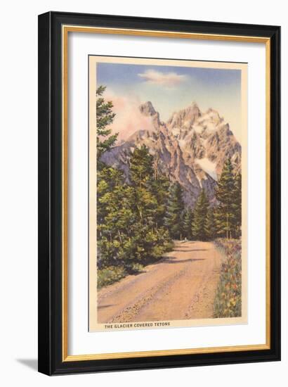 Glacier Covered Tetons, Wyoming-null-Framed Art Print