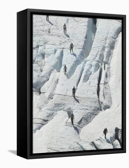 Glacier Hikers on Folgefonna Glacier, Norway-Russell Young-Framed Premier Image Canvas