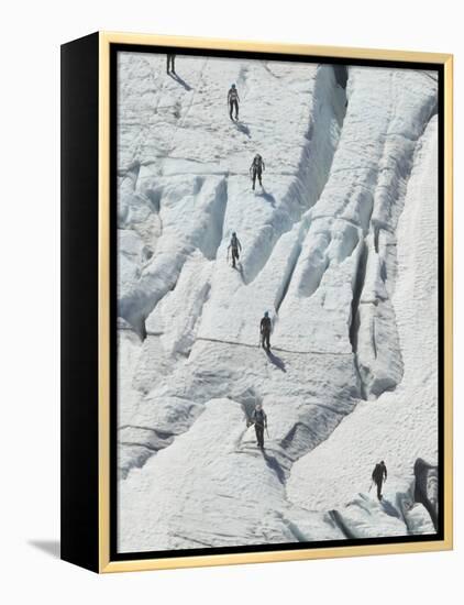 Glacier Hikers on Folgefonna Glacier, Norway-Russell Young-Framed Premier Image Canvas