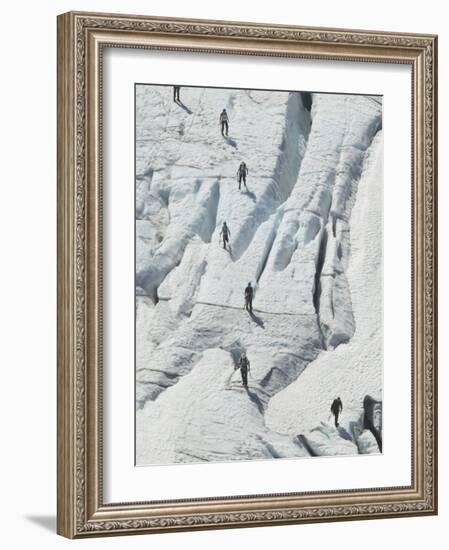 Glacier Hikers on Folgefonna Glacier, Norway-Russell Young-Framed Photographic Print