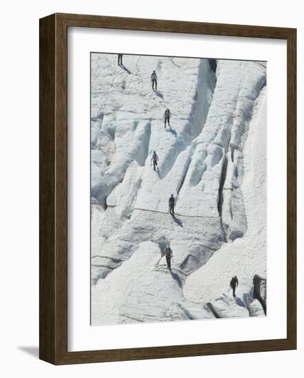 Glacier Hikers on Folgefonna Glacier, Norway-Russell Young-Framed Photographic Print