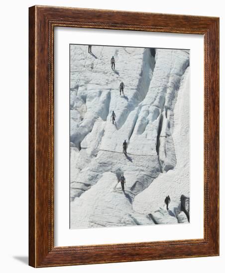 Glacier Hikers on Folgefonna Glacier, Norway-Russell Young-Framed Photographic Print