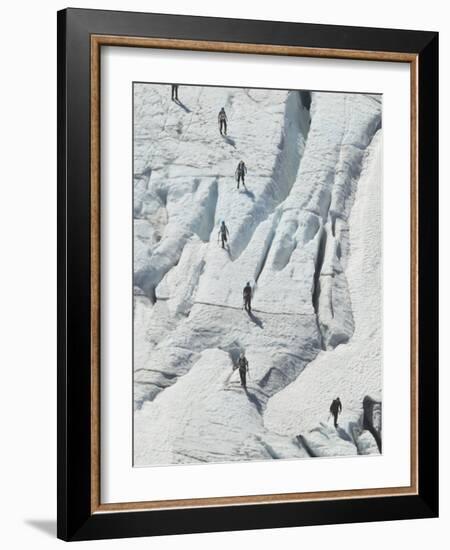 Glacier Hikers on Folgefonna Glacier, Norway-Russell Young-Framed Photographic Print