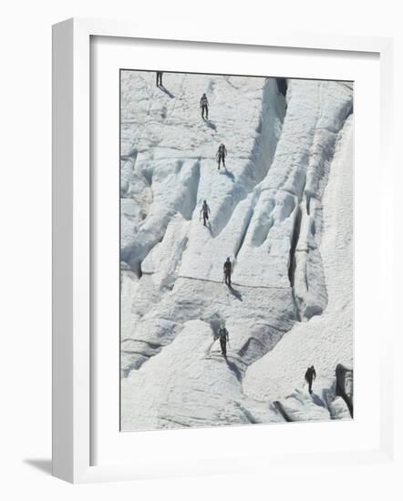 Glacier Hikers on Folgefonna Glacier, Norway-Russell Young-Framed Photographic Print