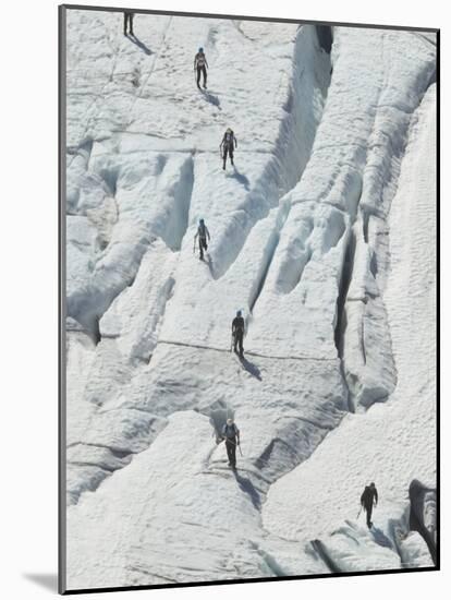 Glacier Hikers on Folgefonna Glacier, Norway-Russell Young-Mounted Photographic Print