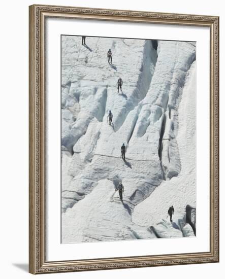 Glacier Hikers on Folgefonna Glacier, Norway-Russell Young-Framed Photographic Print