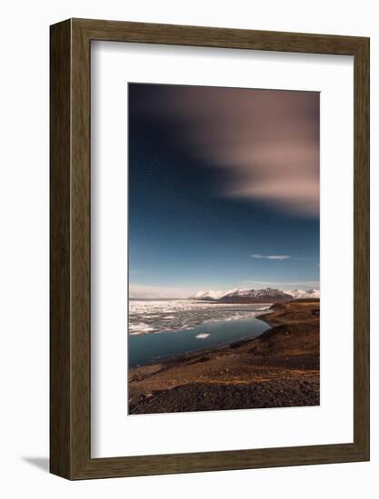 Glacier Lagoon under starlight-Belinda Shi-Framed Photographic Print