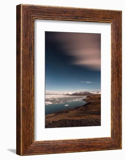 Glacier Lagoon under starlight-Belinda Shi-Framed Photographic Print