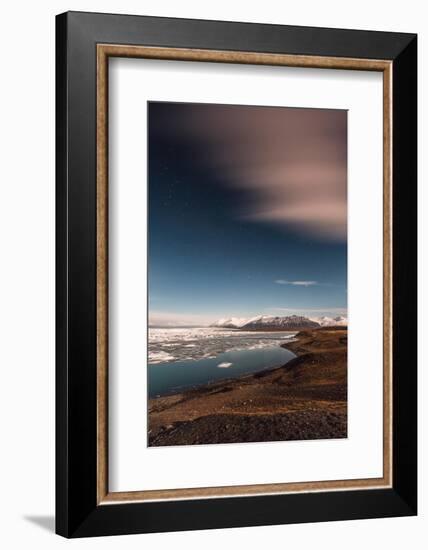 Glacier Lagoon under starlight-Belinda Shi-Framed Photographic Print