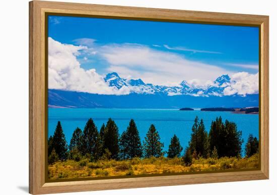 Glacier Lake, South Island, New Zealand, Pacific-Laura Grier-Framed Premier Image Canvas
