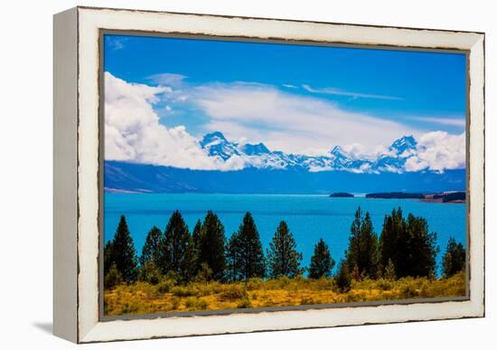 Glacier Lake, South Island, New Zealand, Pacific-Laura Grier-Framed Premier Image Canvas