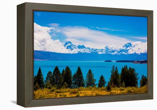 Glacier Lake, South Island, New Zealand, Pacific-Laura Grier-Framed Premier Image Canvas