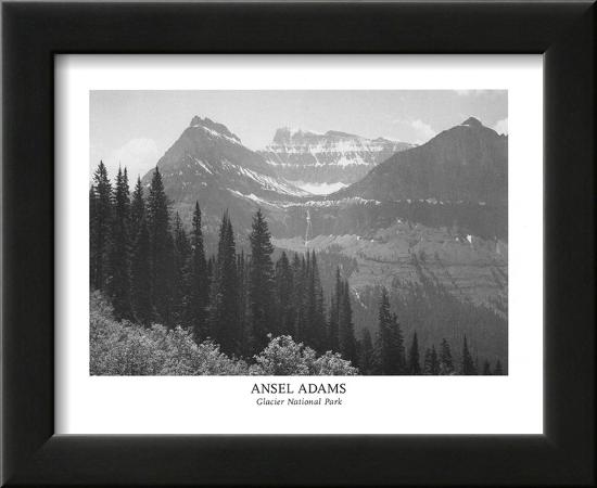 Glacier National Park-Ansel Adams-Framed Art Print