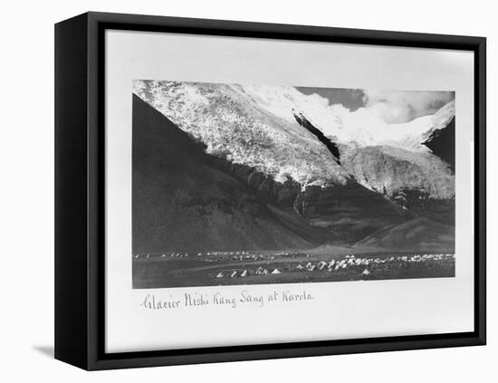 Glacier Nishi Kang Sang at Karola, Tibet, 1903-04-John Claude White-Framed Premier Image Canvas