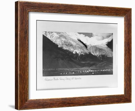 Glacier Nishi Kang Sang at Karola, Tibet, 1903-04-John Claude White-Framed Giclee Print