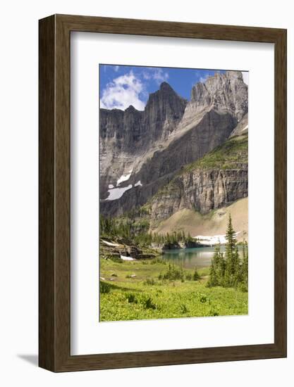 Glacier NP. Ptarmigan Wall. Alpine Lake Along Iceberg Lake Trail-Trish Drury-Framed Photographic Print