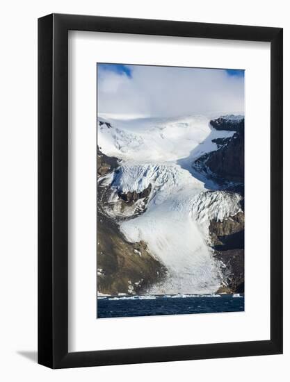 Glacier on Brown Bluff huge volcanic basalt, Tabarin Peninsula, Antarctica, Polar Regions-Michael Runkel-Framed Photographic Print