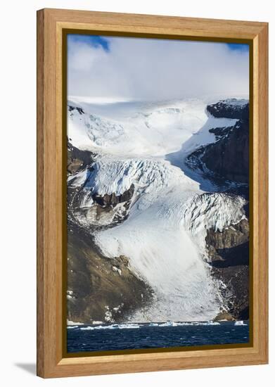 Glacier on Brown Bluff huge volcanic basalt, Tabarin Peninsula, Antarctica, Polar Regions-Michael Runkel-Framed Premier Image Canvas