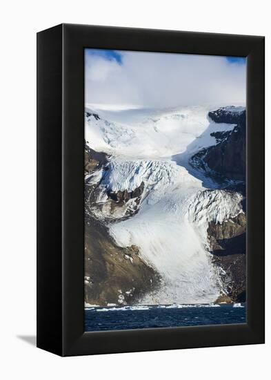 Glacier on Brown Bluff huge volcanic basalt, Tabarin Peninsula, Antarctica, Polar Regions-Michael Runkel-Framed Premier Image Canvas