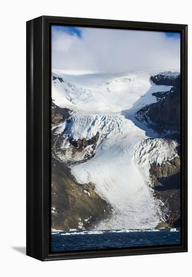 Glacier on Brown Bluff huge volcanic basalt, Tabarin Peninsula, Antarctica, Polar Regions-Michael Runkel-Framed Premier Image Canvas