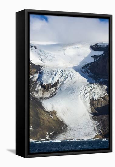 Glacier on Brown Bluff huge volcanic basalt, Tabarin Peninsula, Antarctica, Polar Regions-Michael Runkel-Framed Premier Image Canvas