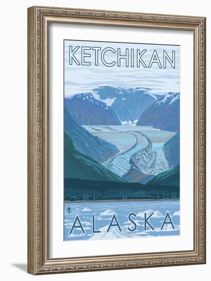 Glacier Scene, Ketchikan, Alaska-Lantern Press-Framed Art Print