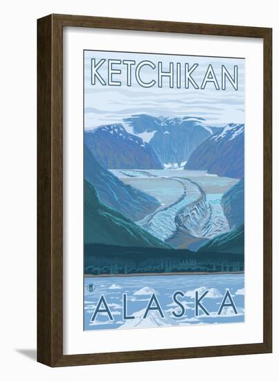 Glacier Scene, Ketchikan, Alaska-Lantern Press-Framed Art Print