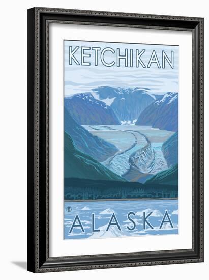 Glacier Scene, Ketchikan, Alaska-Lantern Press-Framed Art Print