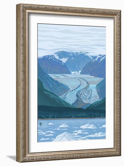 Glacier - Waterline-Lantern Press-Framed Art Print